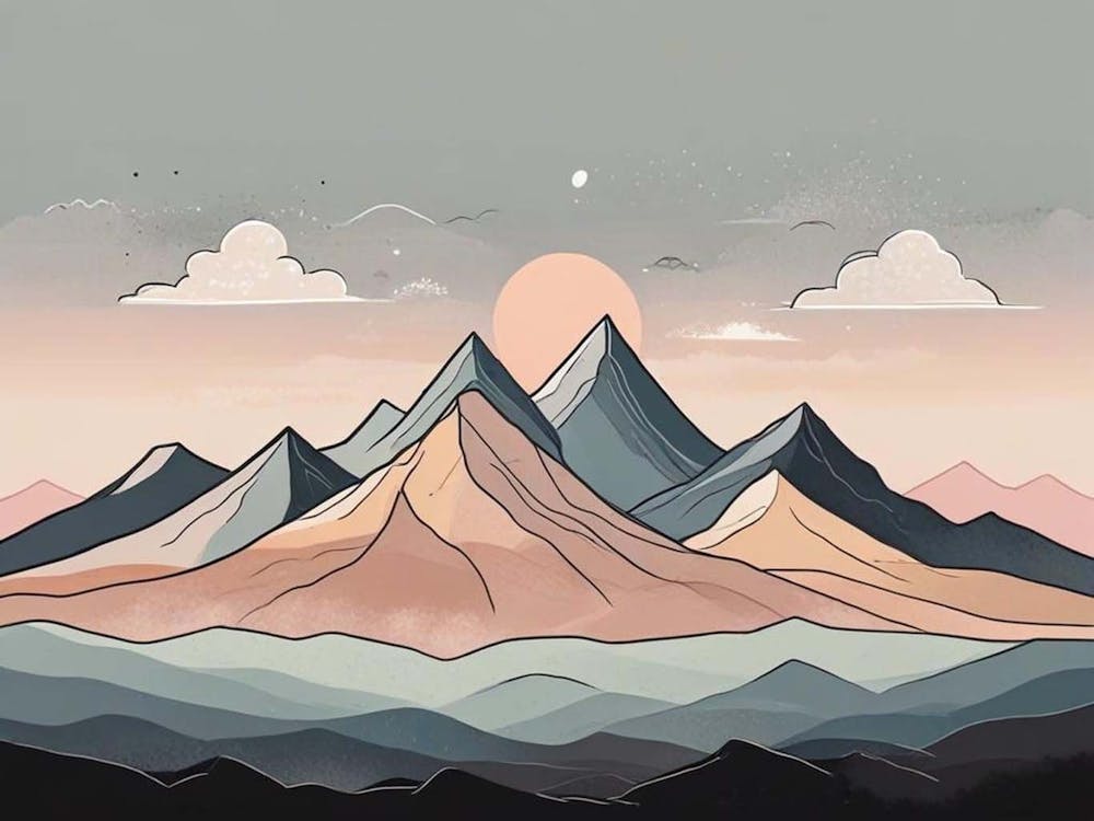 Mountains At Sunset