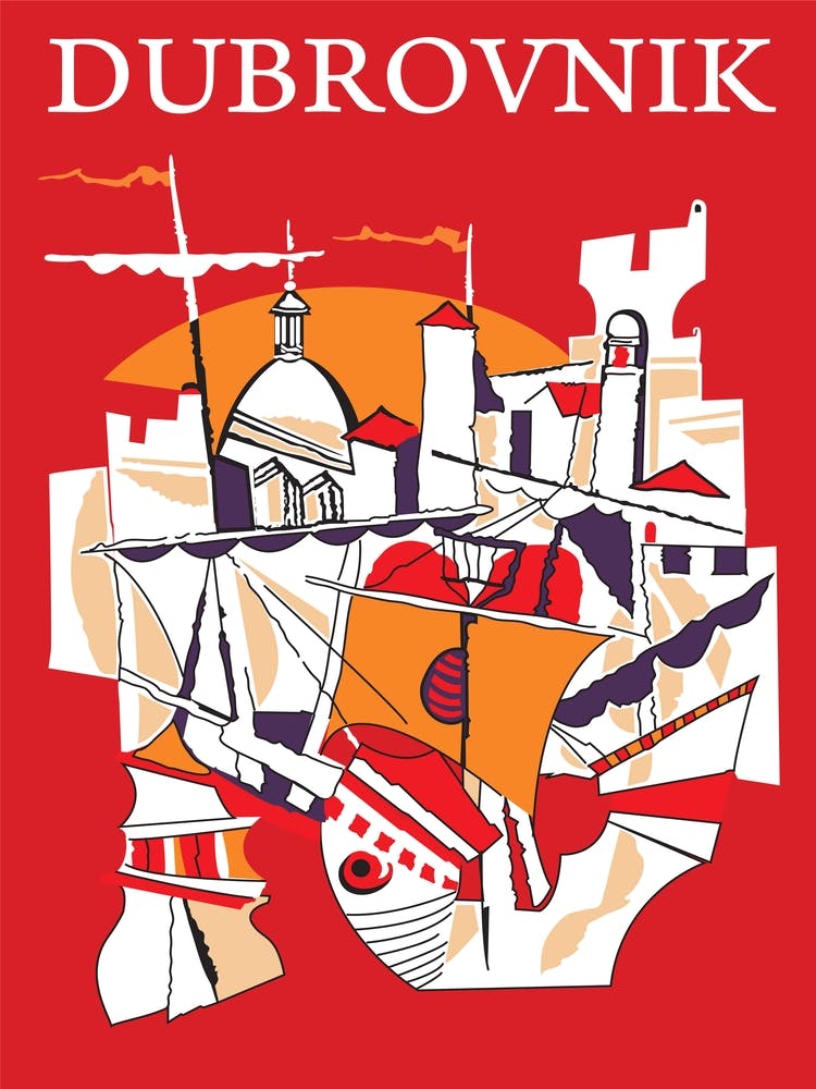 Dubrovnik, Collage of Tourist Attractions