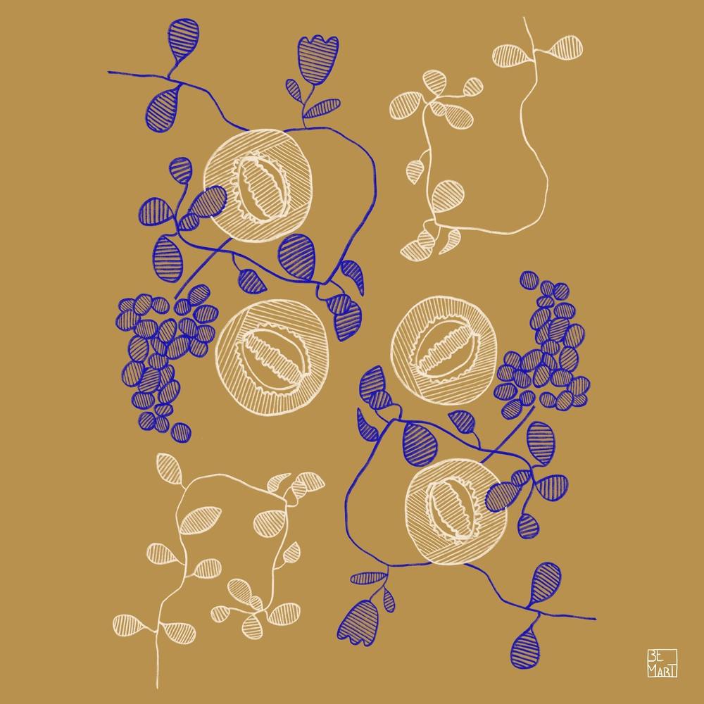 Embroidered Flowers Square