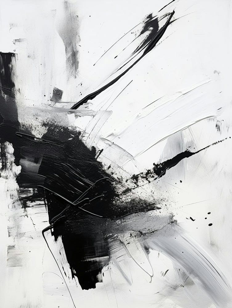 Timeless Reverie Abstract Black And White 11