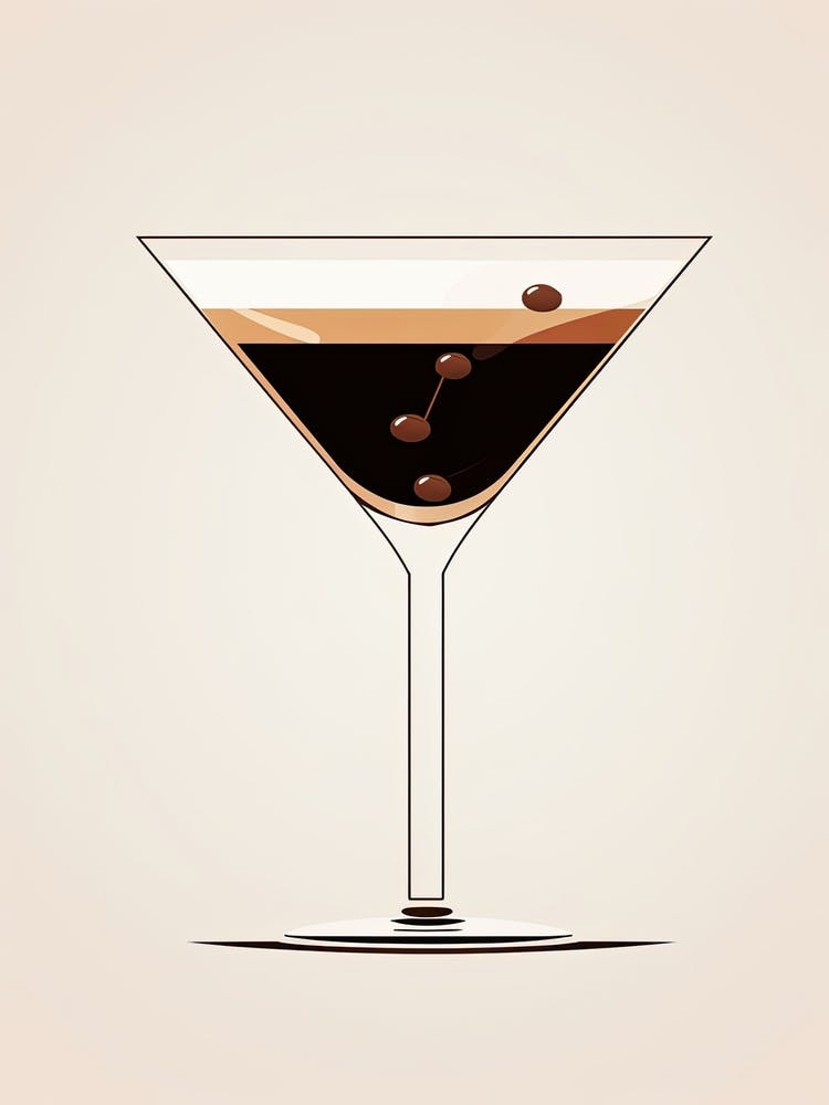 Mid Century Modern Espresso Martini Floral Infusion Cocktail 4