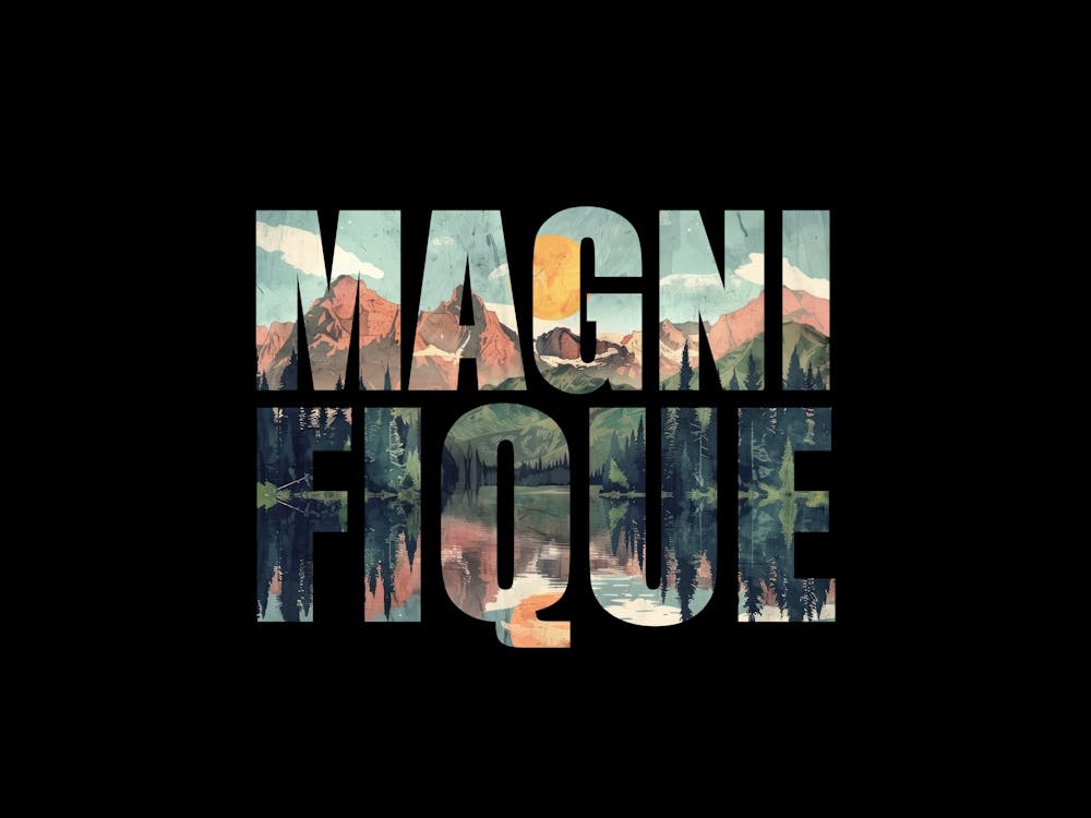 Magnifique Poster Retro Landscape Illustration 5