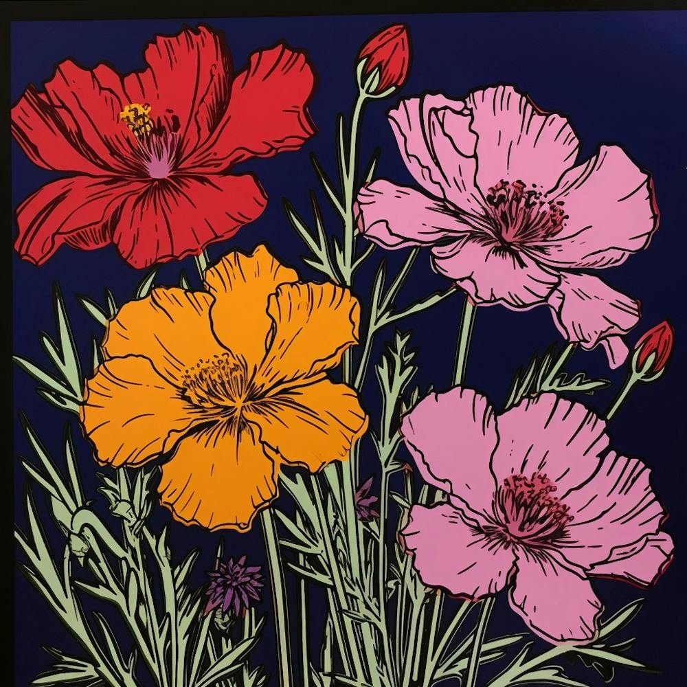 Cosmos 3 Pop Art Illustration Square