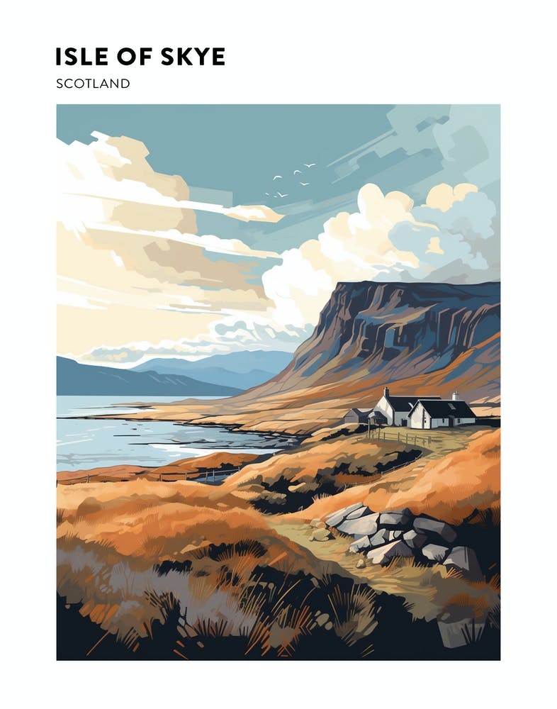 Isle Of Skye Scotland 3 Hiking Trail Landscape Poster