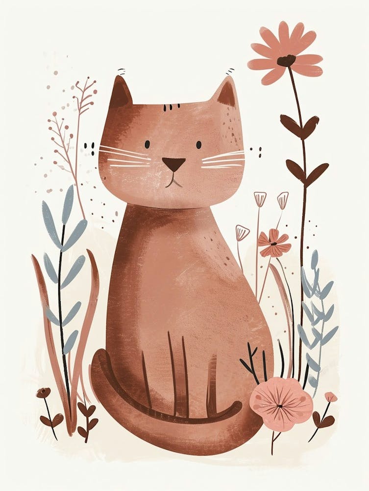 Chausie Cat Clipart Illustration 6