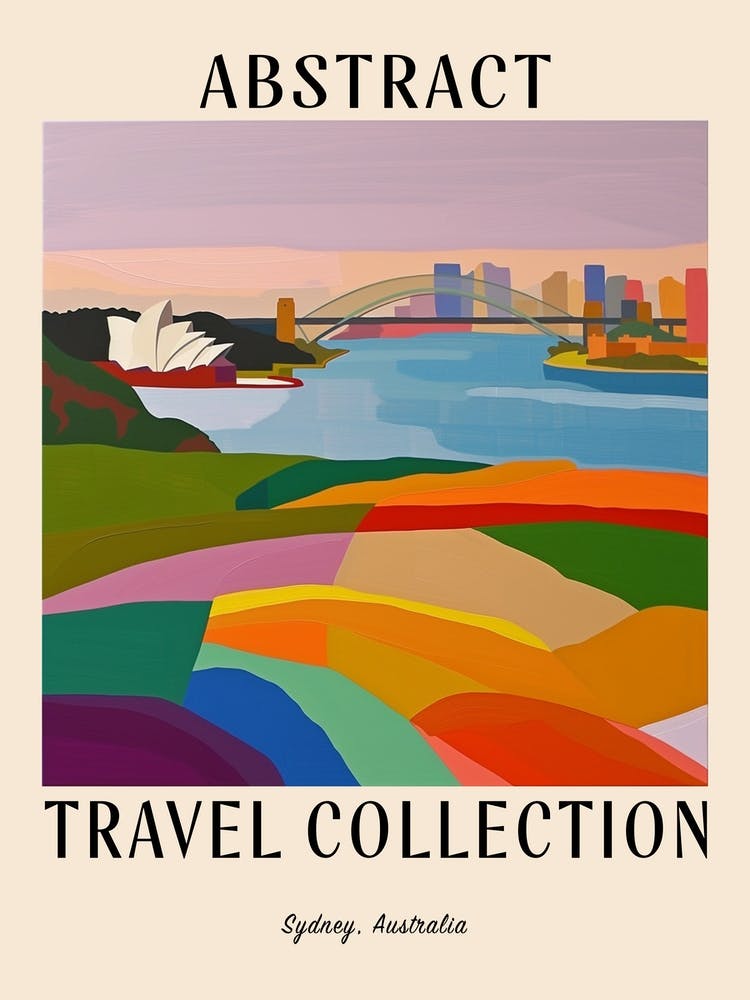 Abstract Travel Collection Poster Sydney Australia 1