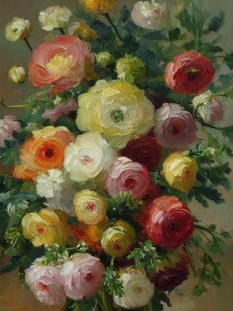Ranunculus Painting 1 Flower