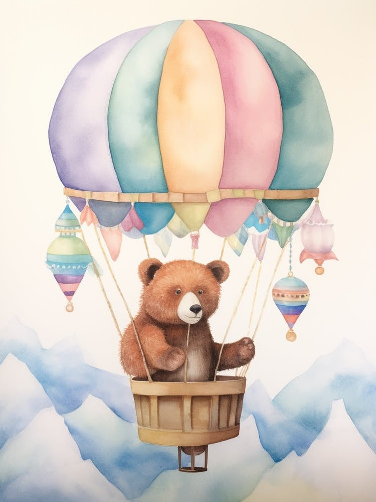 Baby Bear 5 In A Hot Air Balloon