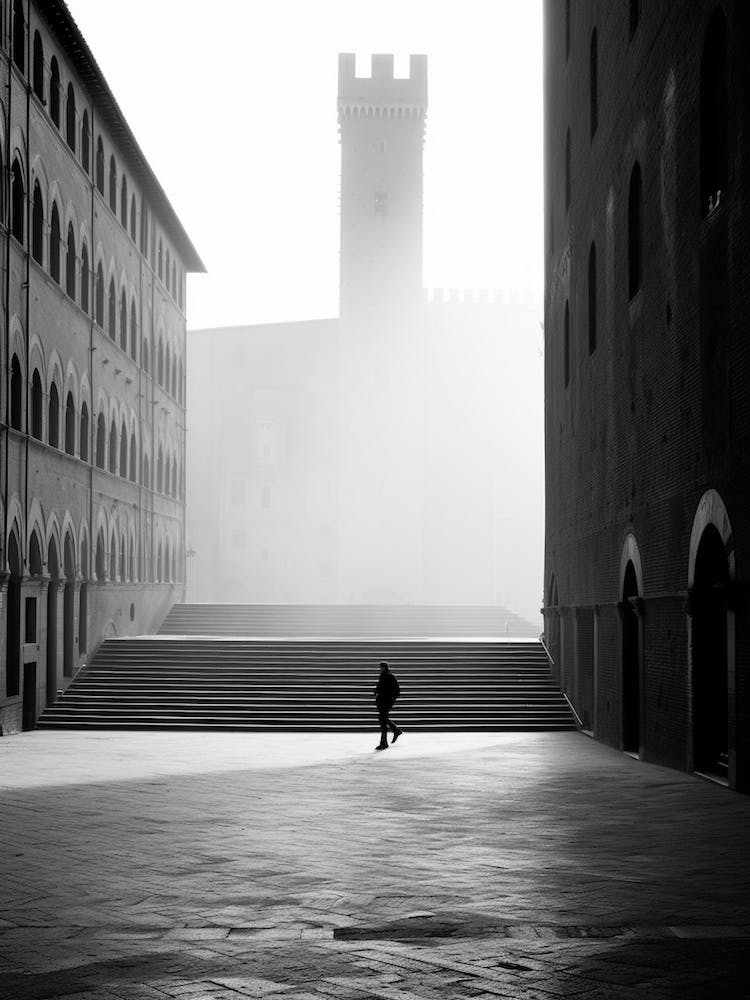 Siena, Italy,  Black And White Analogue Photography  4