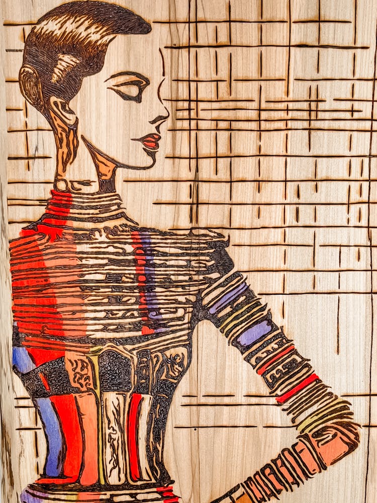Mannequin In Lines Pop Art Red