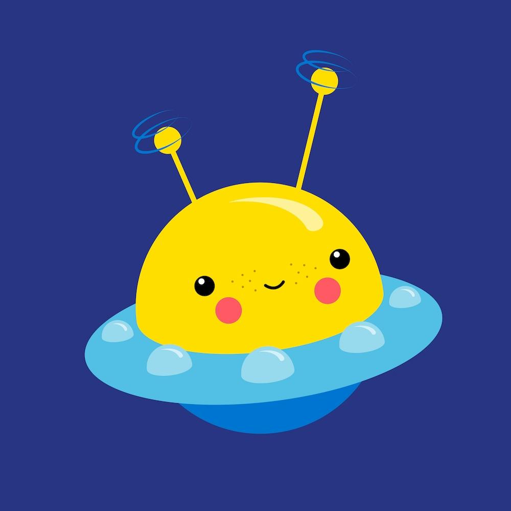 Nursery Kawaii Ufo Square