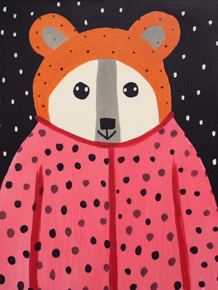 Pink Polka Dot Red Panda 4