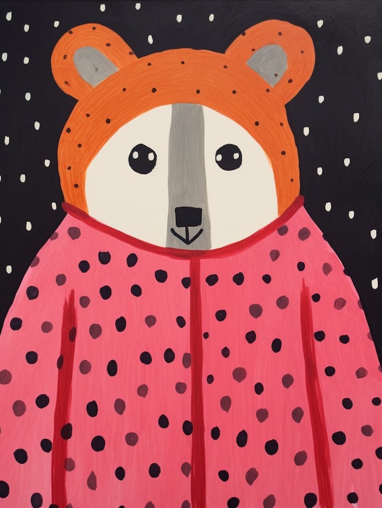 Pink Polka Dot Red Panda 4