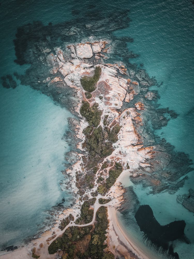 Aerial View Of An Island
