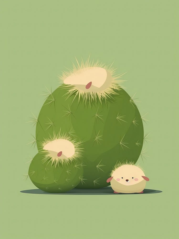 Hedgehog Cactus Illustration 5