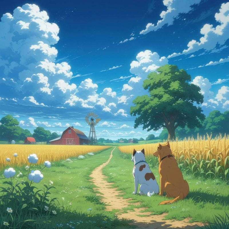 Two Dogs In A Field 2