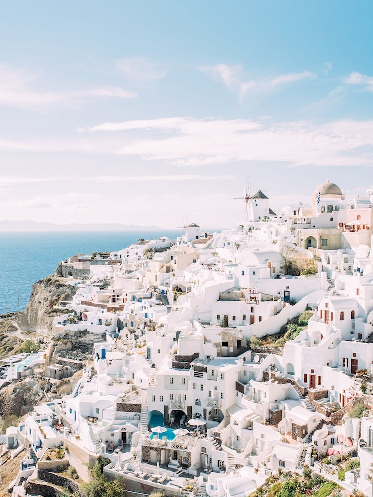 Oia Town On Santorini
