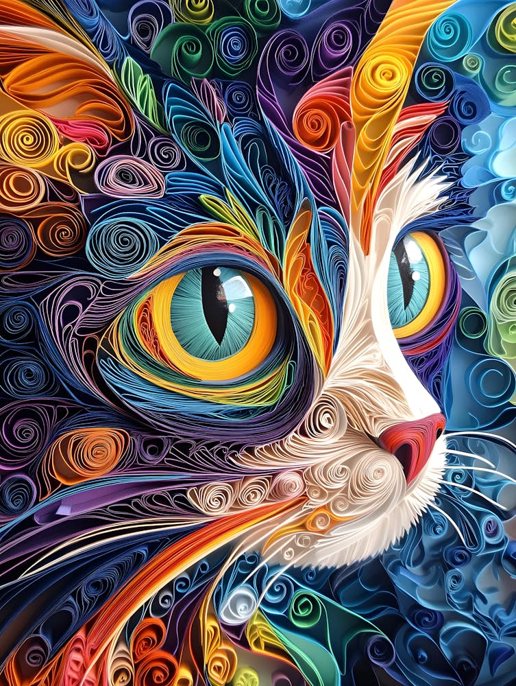 Quilling Cat 22