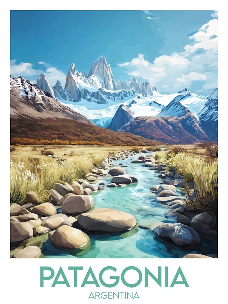 Affiche de voyage Patagonia