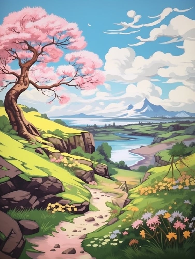 The West Highland Way Scotland 4 Hike Illustration