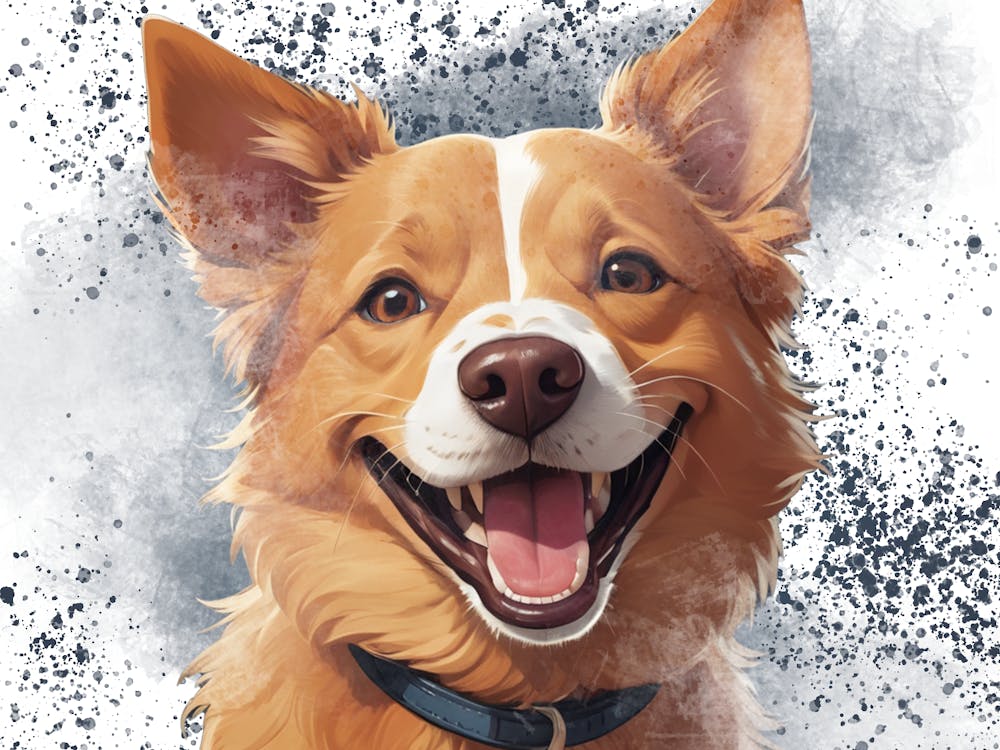 Portrait de Corgi Souriant
