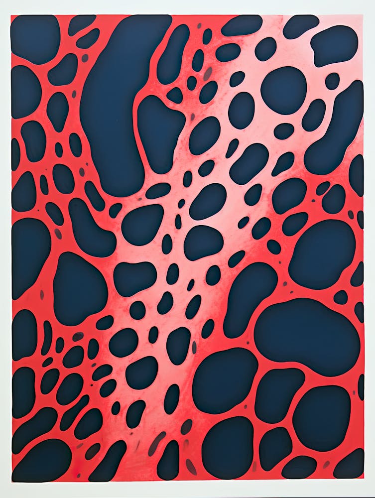 Bioluminescent Stream Psychedelic Waveform Art