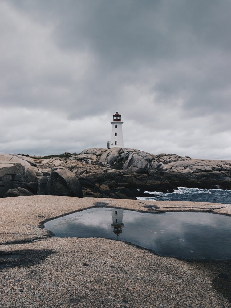 Lighthouse in Peggy's Cove Nova Scotia Canada