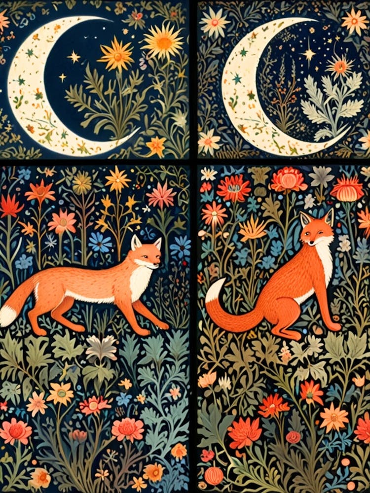 William Morris Foxes And Flowers