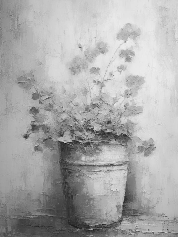 Geraniums In A Pot