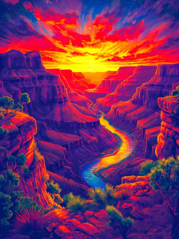 Sunset In The Grand Canyon