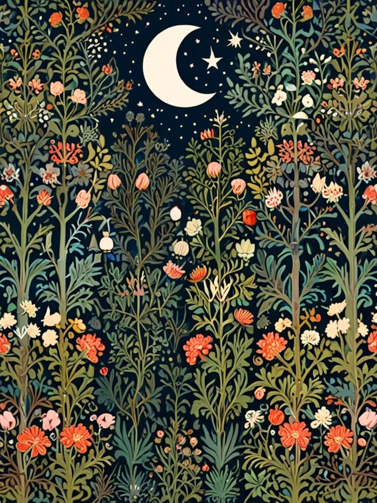 william morris - Lune et Fleurs 3