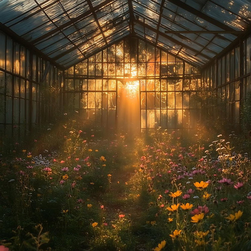 Abandoned Greenhouse Golden Sunset 8