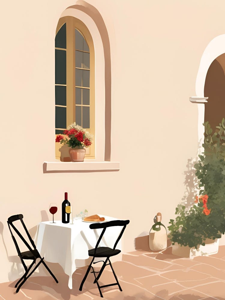 Table And Chairs On A Patio