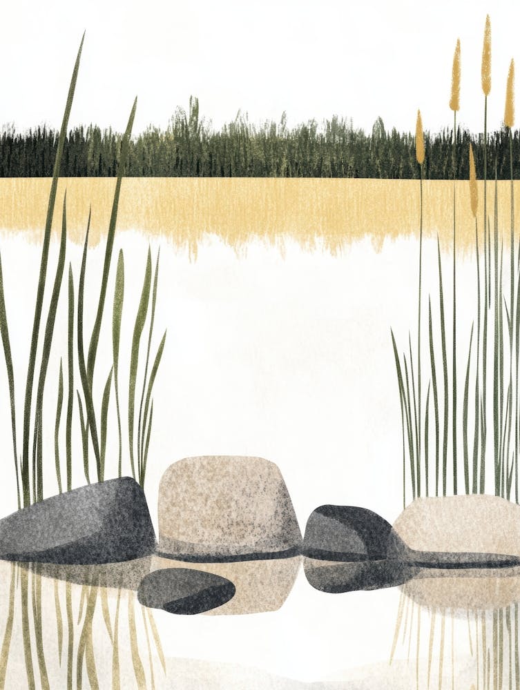 Reeds And Rocks