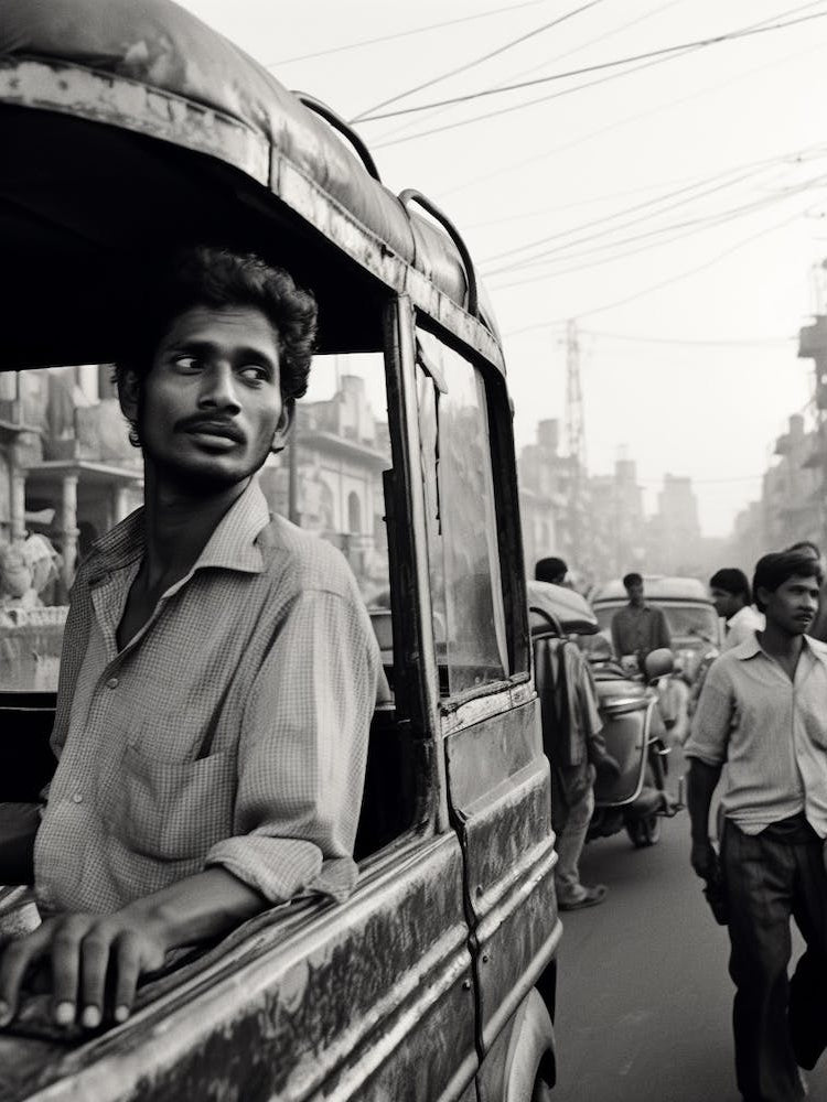 Bangalore, India, Black And White Old Photo 3