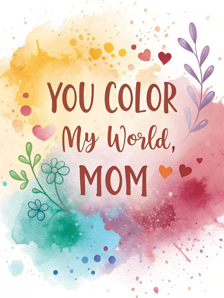 You Color My World Mom