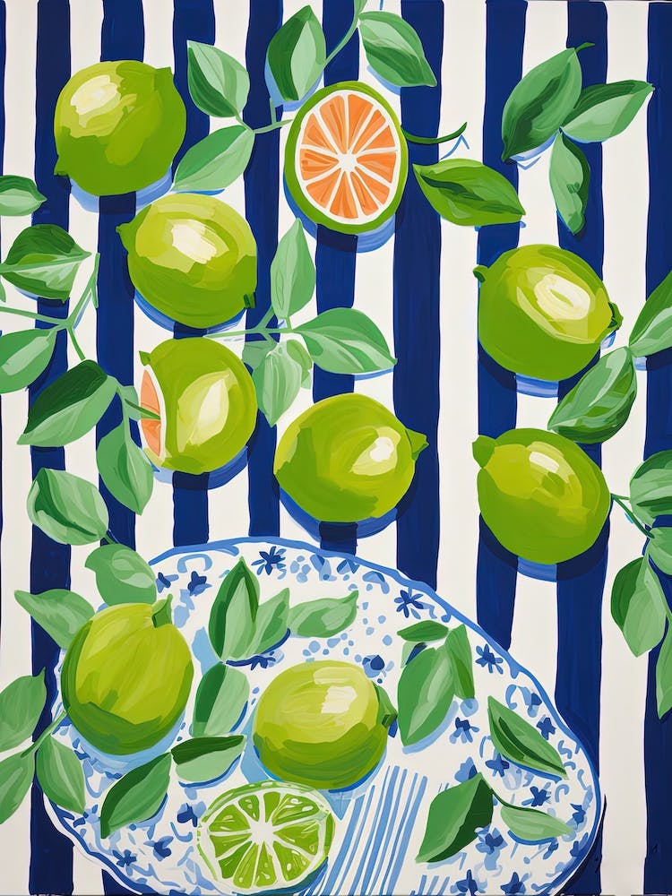 Limes Fruit Summer Illustration 2