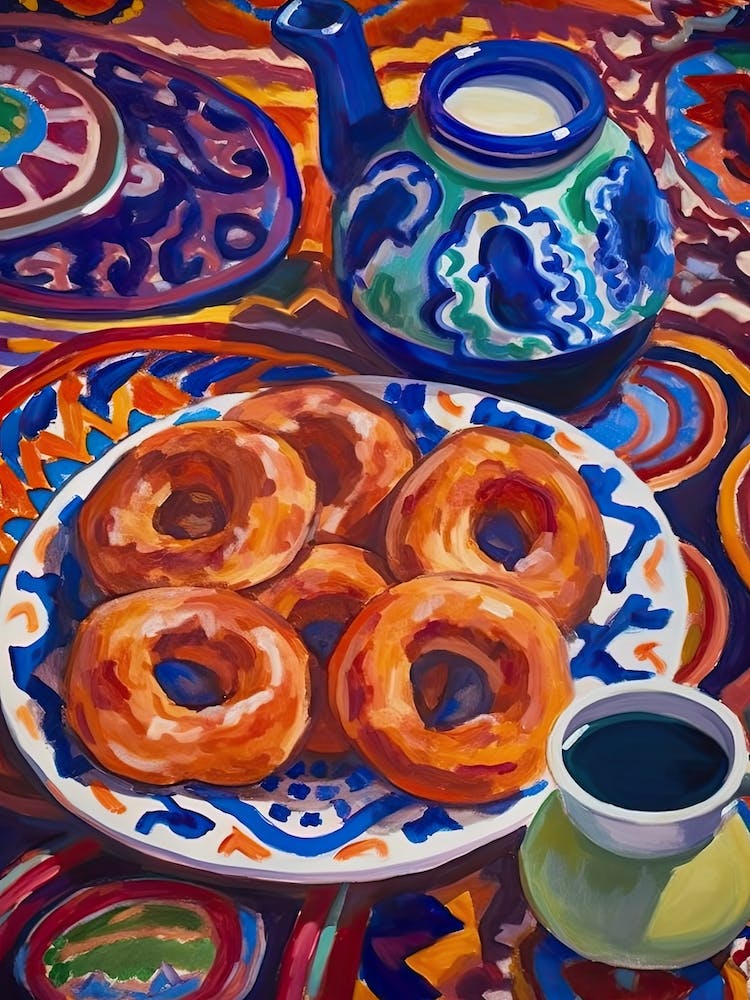 Cinnamon Sugar Donuts Painting 4