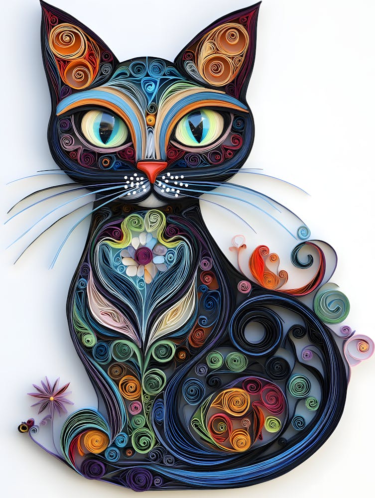 Quilling Cat 9