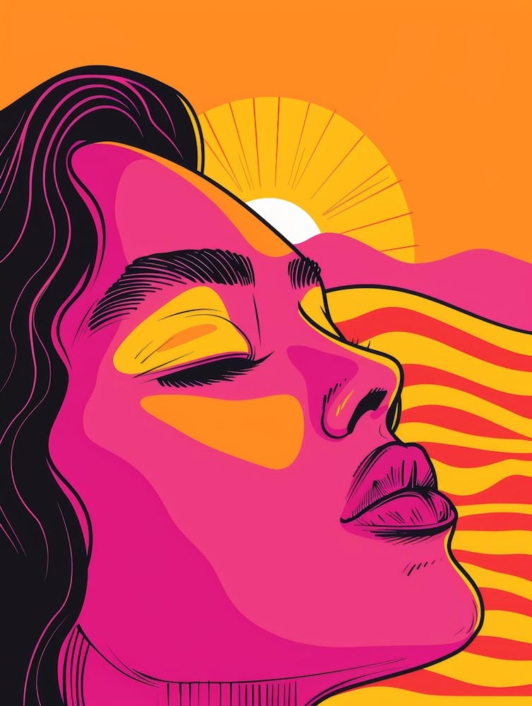 Illustration Of A Woman'S Face 7