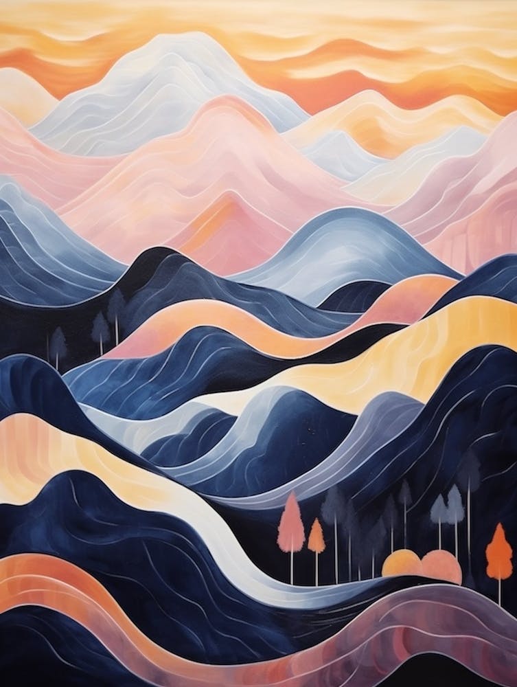 Mountains Abstract Minimalist 9