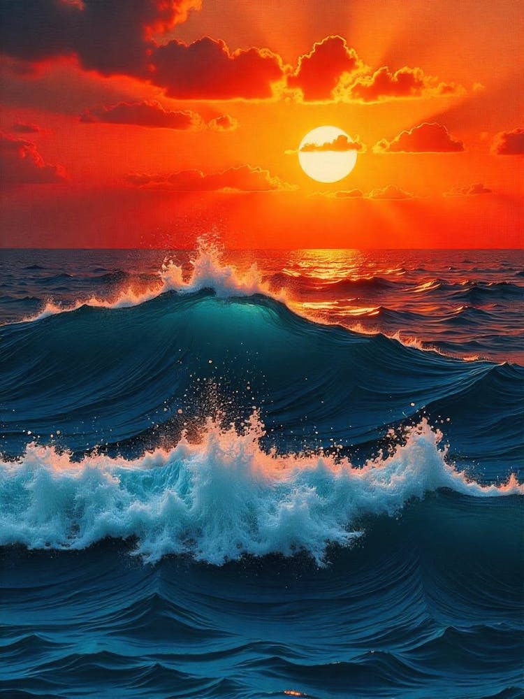 Sunset Over The Ocean 27