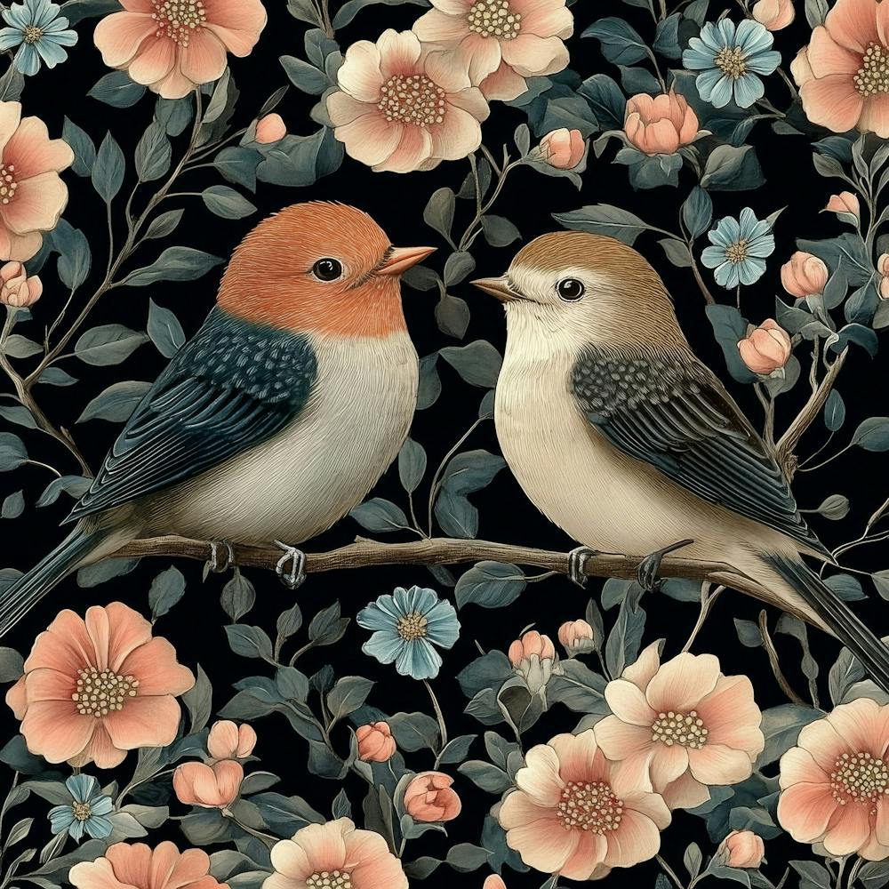 Birds On A Branch Art 40