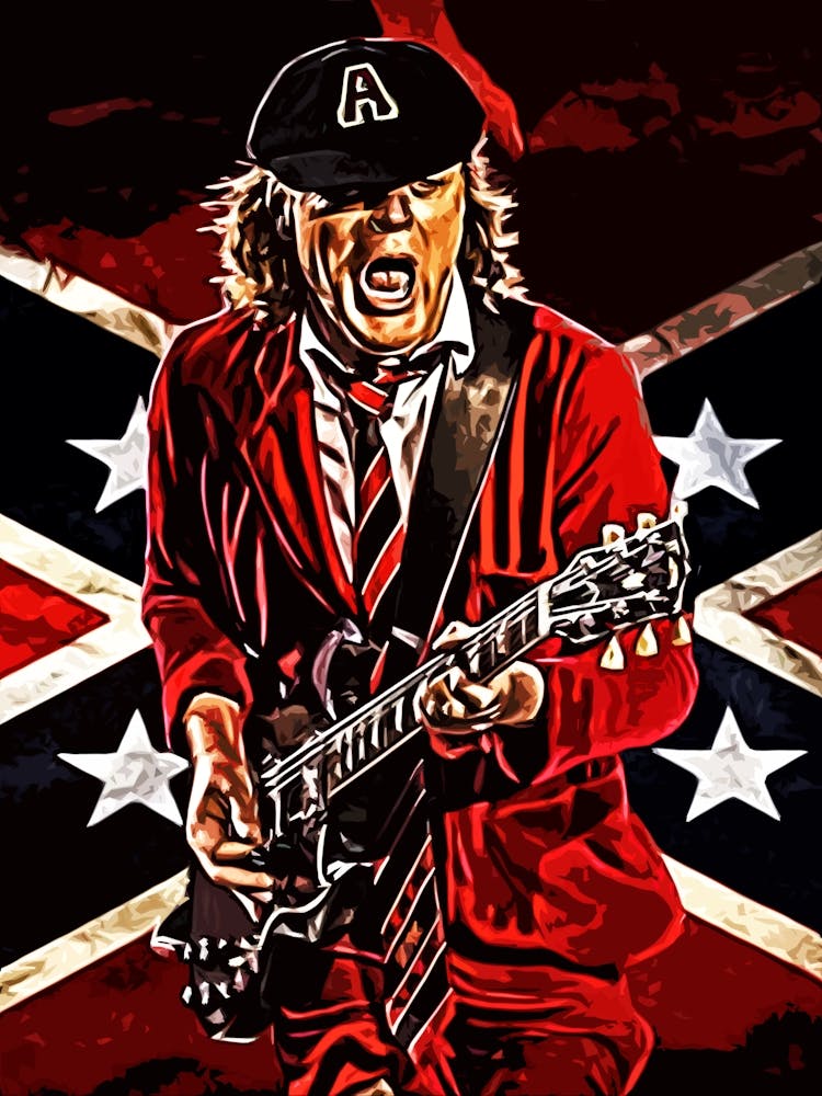 angus young ac dc band music Flag