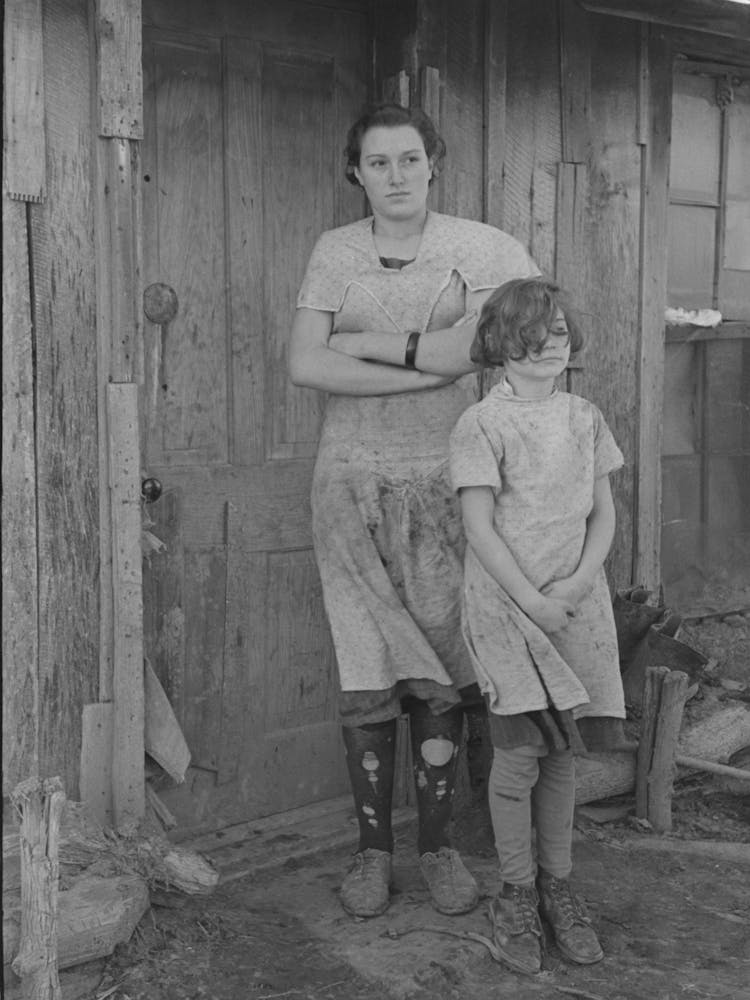 Two Children Of John Scott, A Hired Man Living Near Ringgold, Iowa By Russell Lee