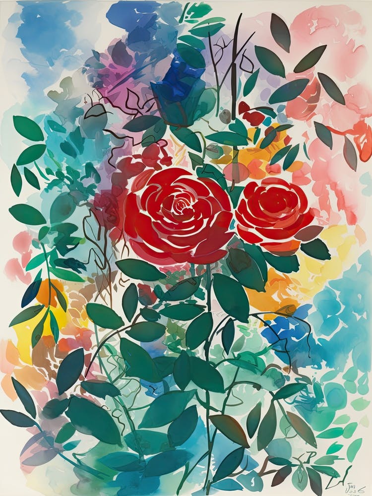 Kamelienblüten-Illustration 2