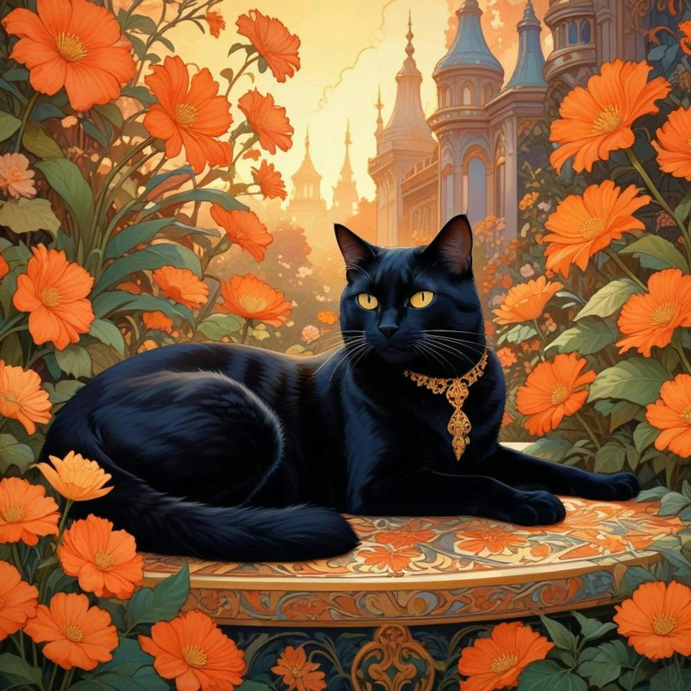 Sleek Black Cat