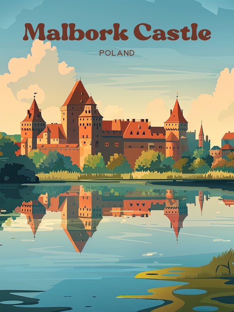 Malbork Castle Poland Castle Digital Travel Art