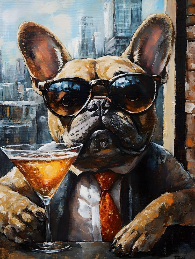 Whimsical Frenchies At The Bar 9