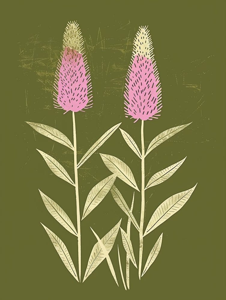 Pink & Green Prairie Clover 1